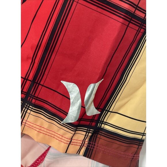 HURLEY Phantom Men's Sz 33 Orange Purple Red Stretch Board Shorts - Picture 2 of 9